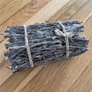 Birch Glitter Stacked Twigs Log Christmas Decoration